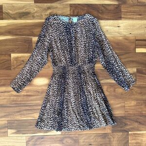 H&M Leopard Long Sleeve Dress size 6